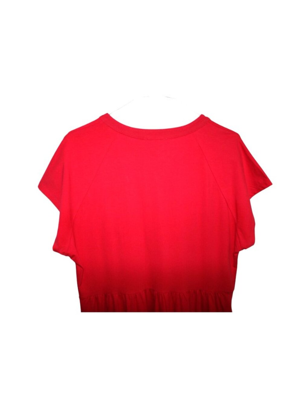 DKNY Women's Red Maxi Dress With Short Sleeves & Tiered Design Size M - Picture 5 of 6